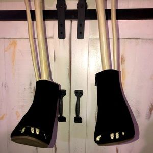 Old Navy, Black peep toe booties. Size 7 🖤